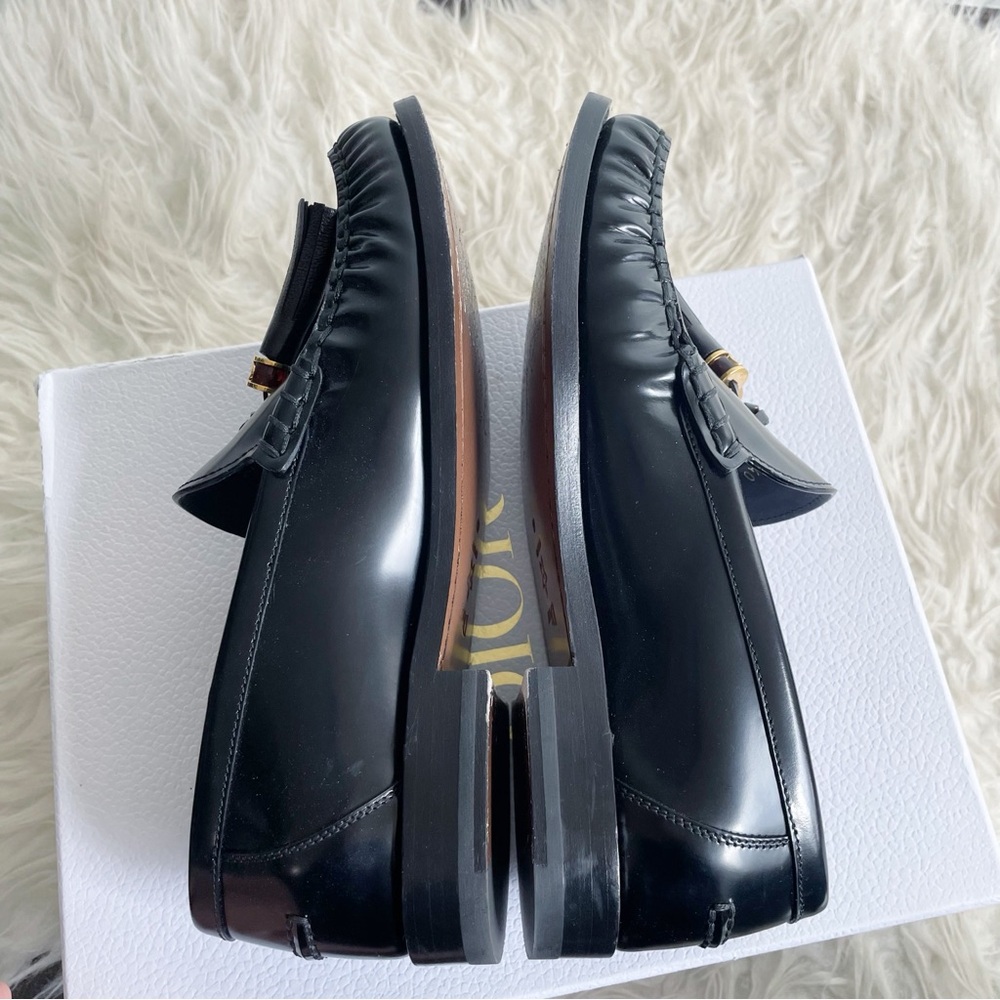 Dior D-Academy Tassel Loafer Black Brushed Calfskin Leather size 40 - Picture 12 of 13